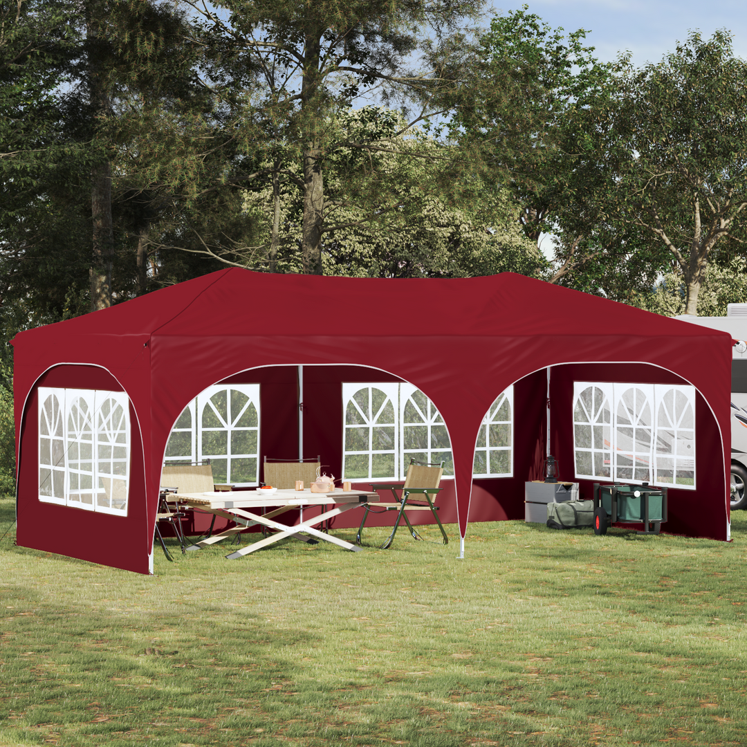 Pop-up Festtelt 575 x 288 x 245 cm Bordeaux Oxford stof