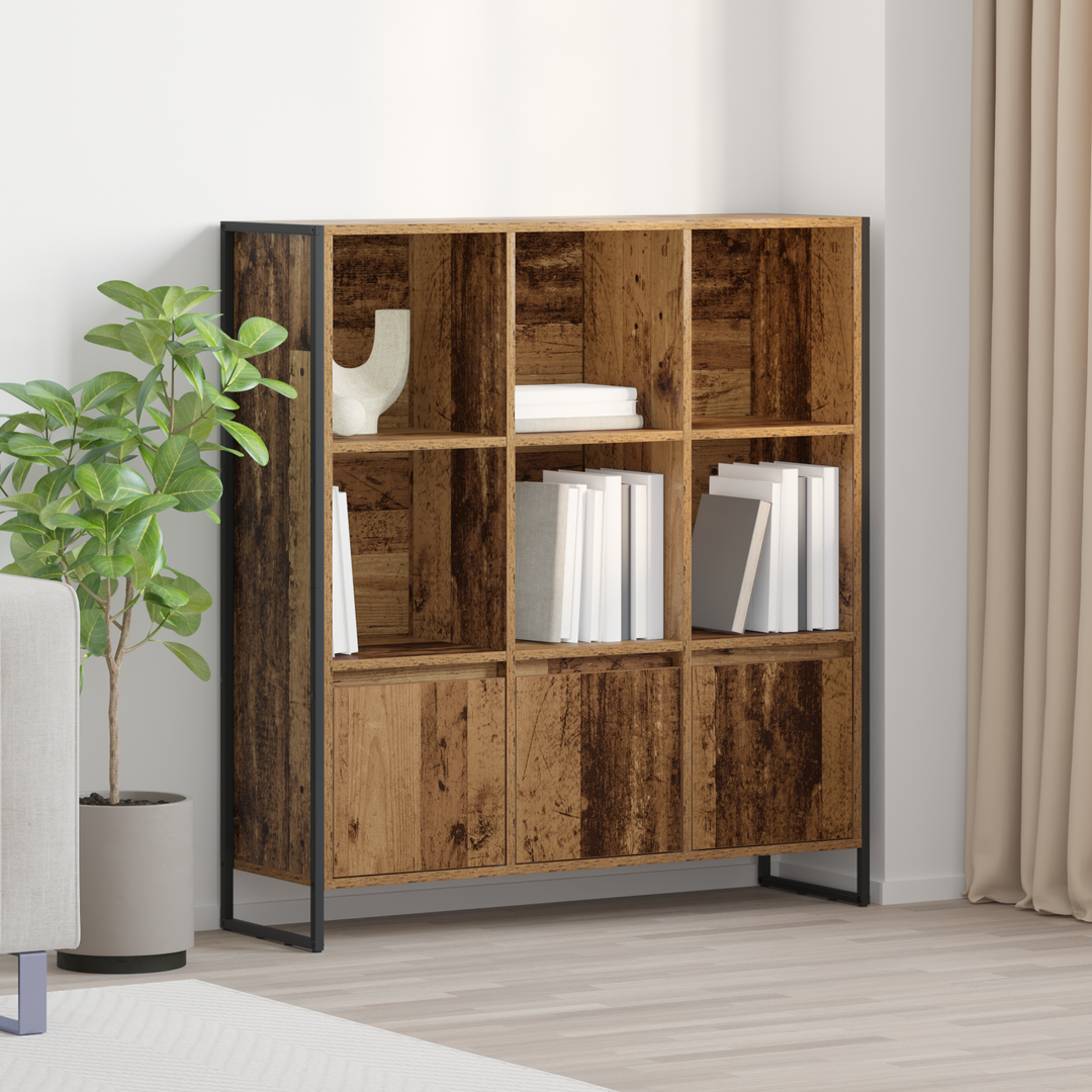 Bogskab 99,5 x 30 x 108 cm Konstrueret træ Gammelt træ