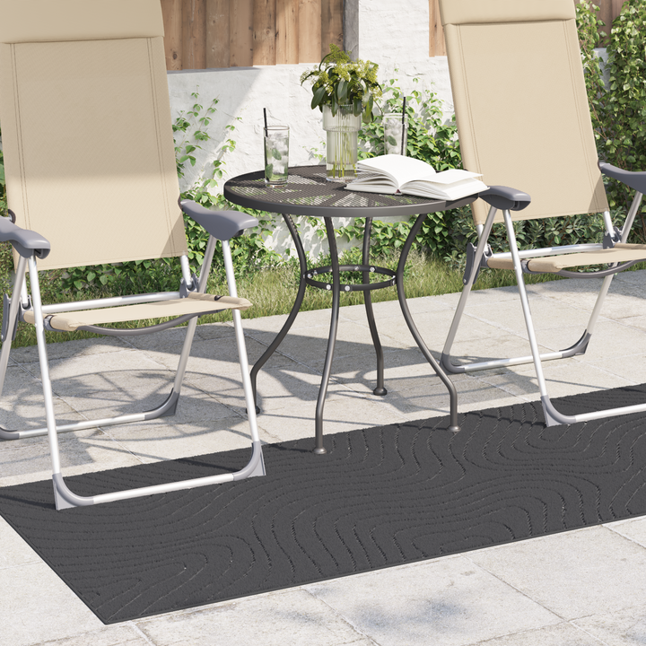 Områdetæpper Rektangulær PALMERAS Antracit 200 x 80 cm