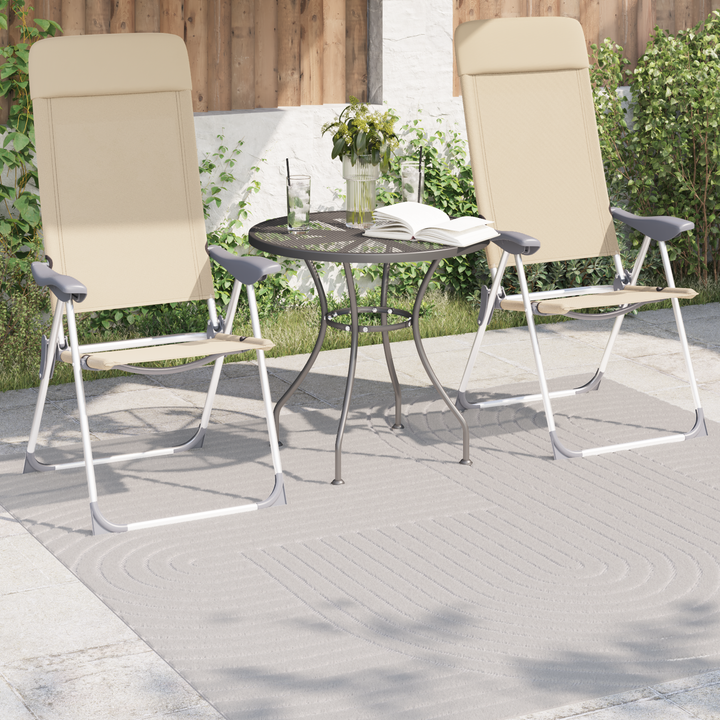 Områdetæpper Firkantet PALMERAS Creme 200 x 200 cm Polyester