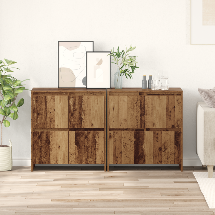 Sideboards 2 pcs Gammelt træ 70 x 41 x 75 cm Konstrueret træ