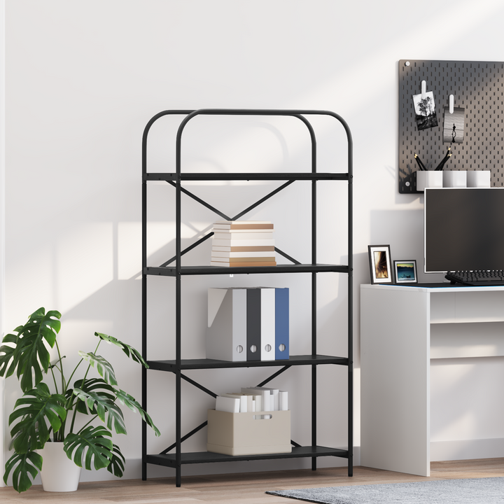 Bogreol Sort eg 80 x 30 x 146 cm Konstrueret træ