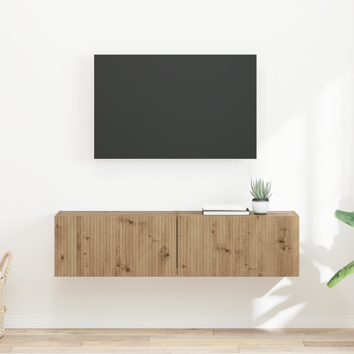 TV vægskab 2 pcs Artisan eg 60 x 31 x 29,5 cm Konstrueret træ