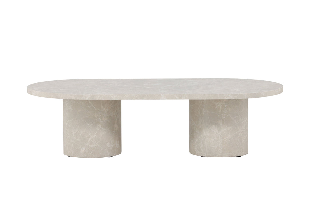 Venture Home Narvik Sofa Table 32x120x60 cm - Beige Marblelook
