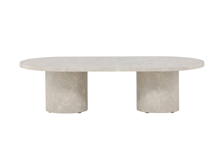 Venture Home Narvik Sofa Table 32x120x60 cm - Beige Marblelook