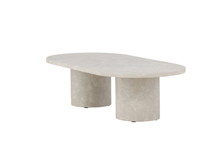 Venture Home Narvik Sofa Table 32x120x60 cm - Beige Marblelook
