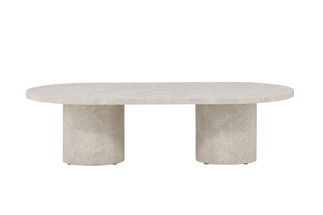 Venture Home Narvik Sofa Table 32x120x60 cm - Beige Marblelook