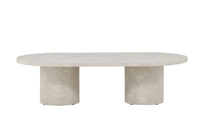 Venture Home Narvik Sofa Table 32x120x60 cm - Beige Marblelook