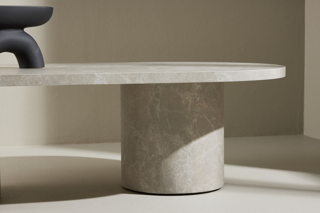 Venture Home Narvik Sofa Table 32x120x60 cm - Beige Marblelook
