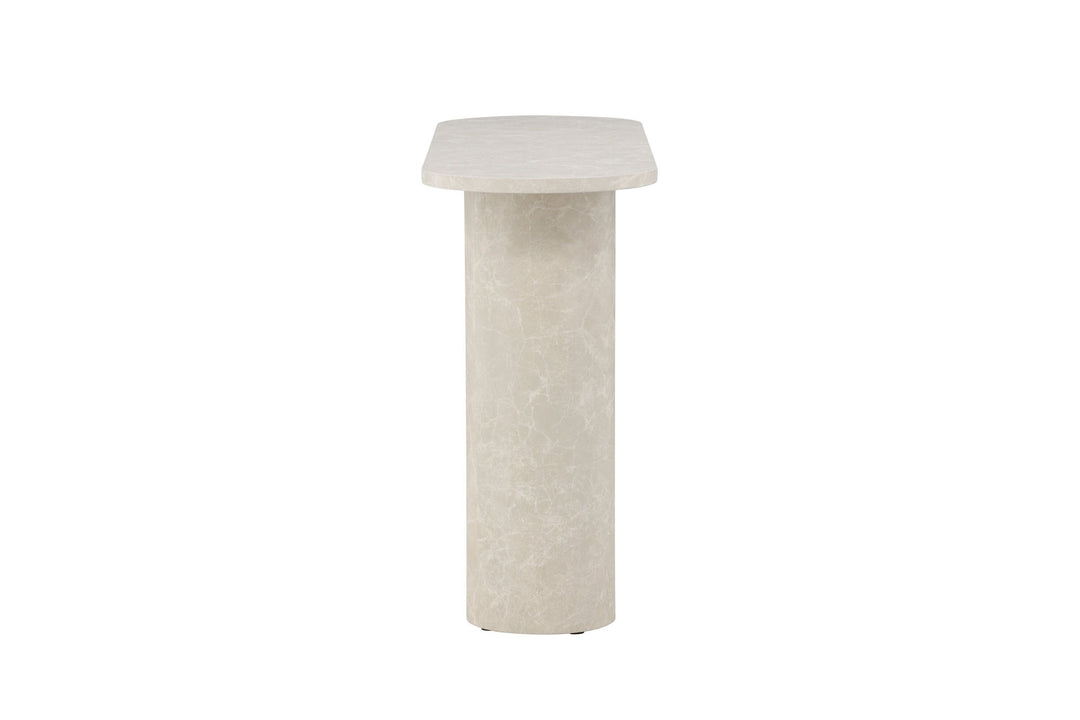 Venture Home Narvik Side Table 80x130x40 cm - Beige Marblelook