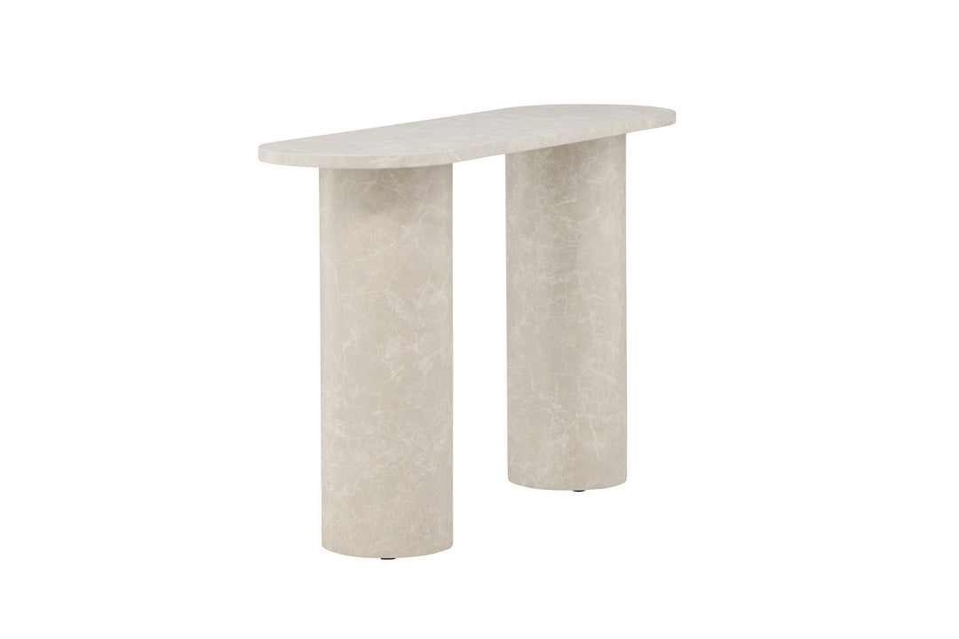 Venture Home Narvik Side Table 80x130x40 cm - Beige Marblelook