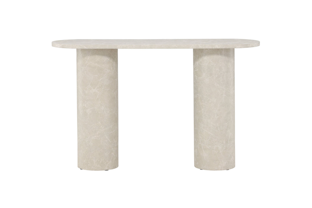 Venture Home Narvik Side Table 80x130x40 cm - Beige Marblelook