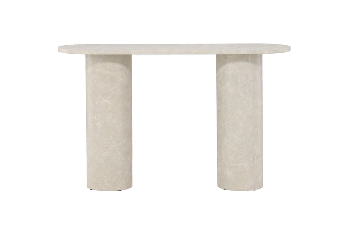 Venture Home Narvik Side Table 80x130x40 cm - Beige Marblelook