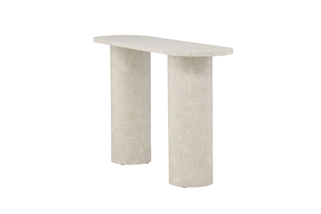 Venture Home Narvik Side Table 80x130x40 cm - Beige Marblelook