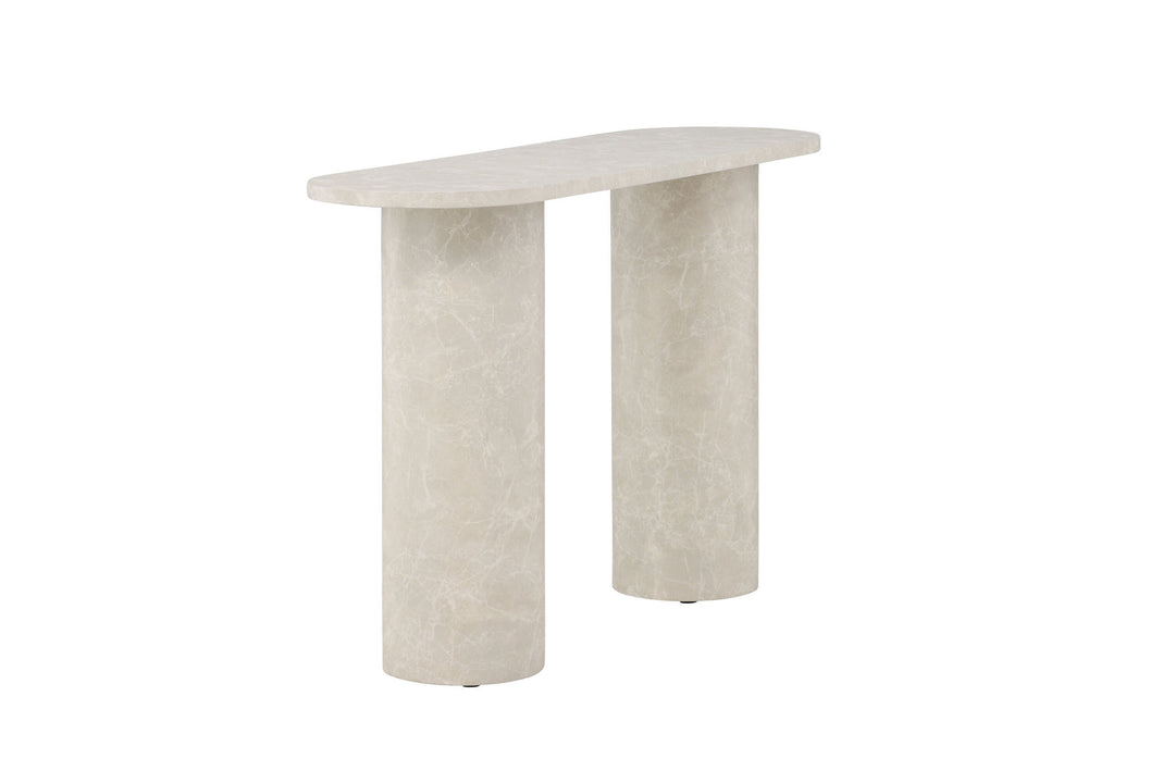 Venture Home Narvik Side Table 80x130x40 cm - Beige Marblelook