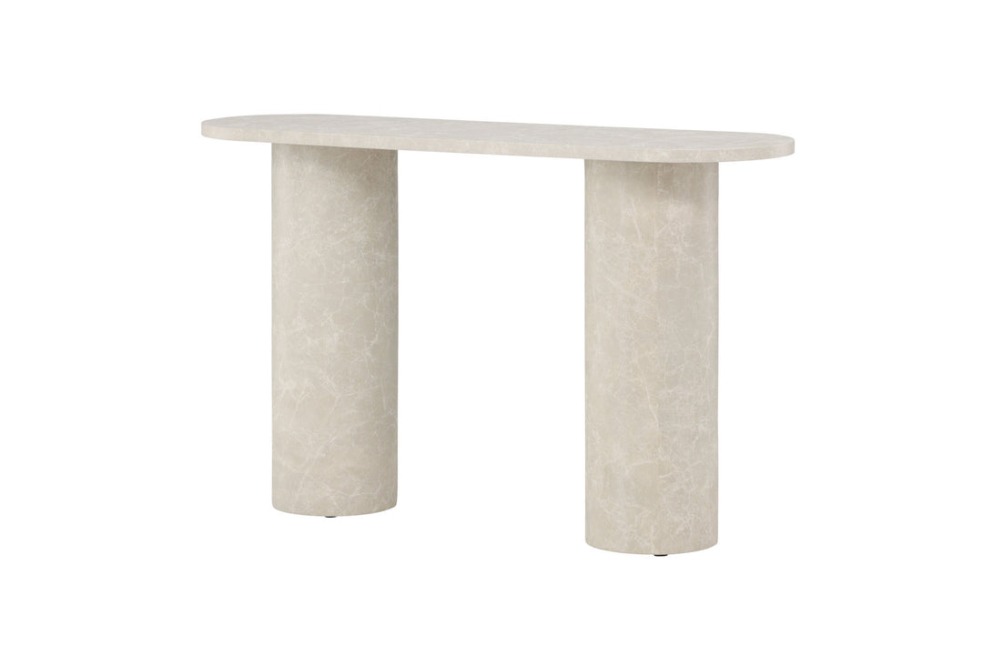 Venture Home Narvik Side Table 80x130x40 cm - Beige Marblelook