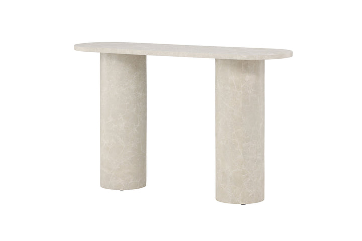 Venture Home Narvik Side Table 80x130x40 cm - Beige Marblelook
