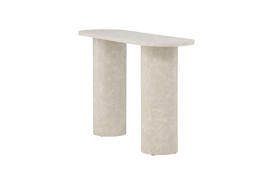 Venture Home Narvik Side Table 80x130x40 cm - Beige Marblelook