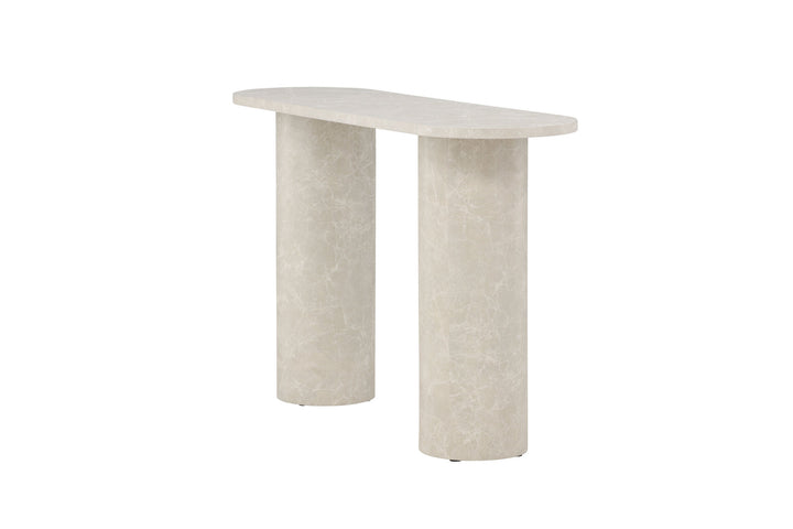 Venture Home Narvik Side Table 80x130x40 cm - Beige Marblelook