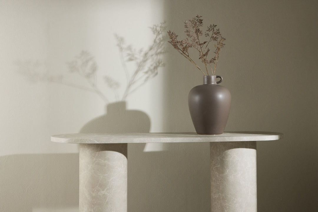 Venture Home Narvik Side Table 80x130x40 cm - Beige Marblelook