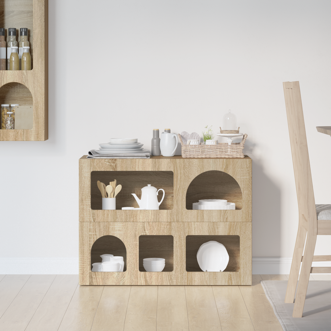 Sideboard ELST Sonoma eg 80,5 x 35 x 59 cm Konstrueret træ
