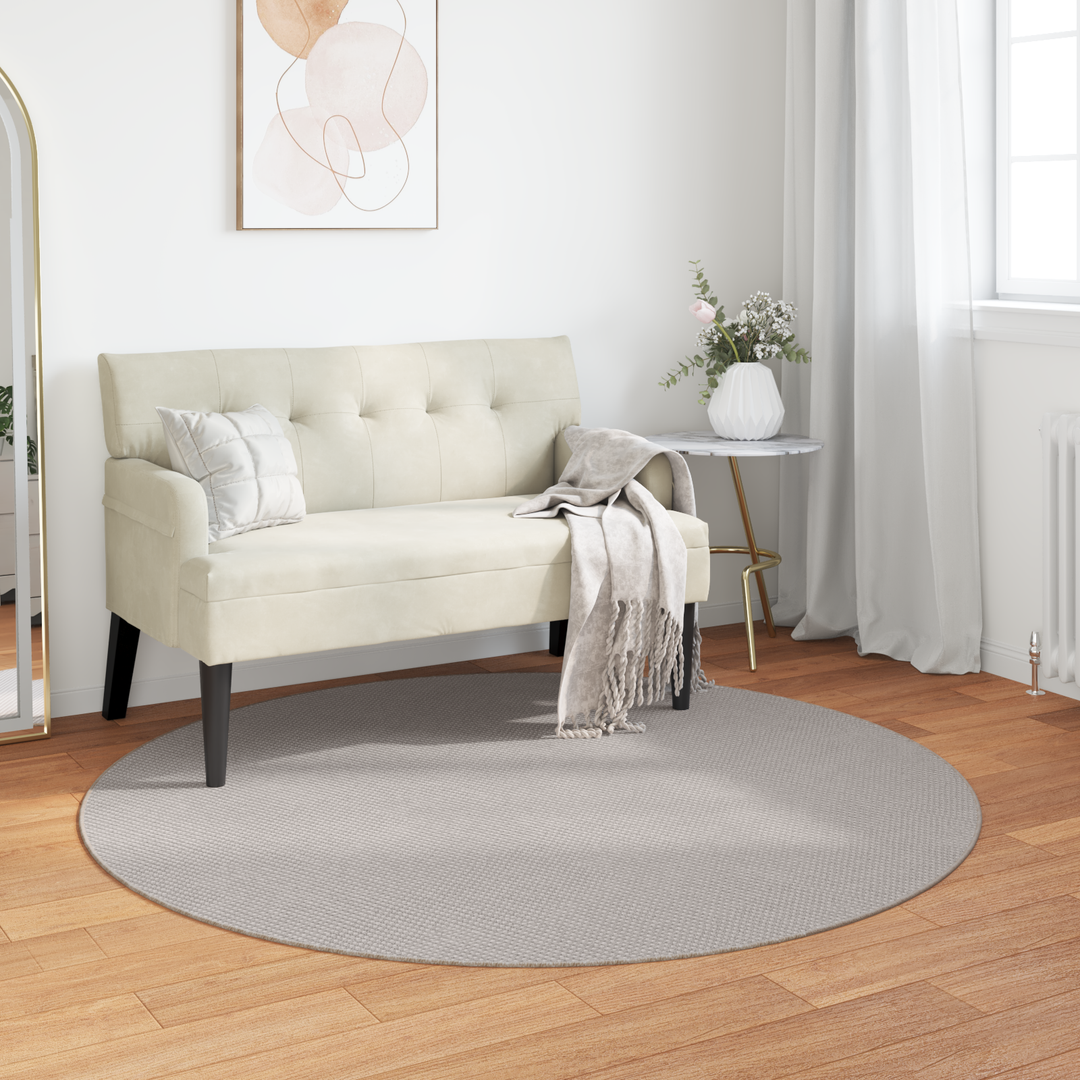 Områdetæpper Rund LUGO Creme Ø 200 CM Polyester