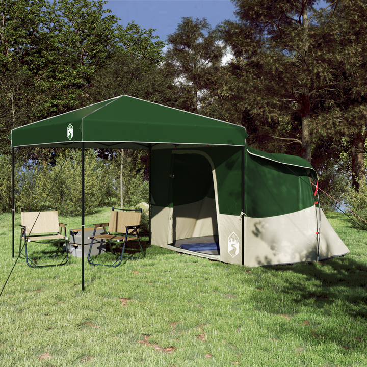 Camping Telt Sæt med tag 2 pcs Grøn Taffeta og Stof