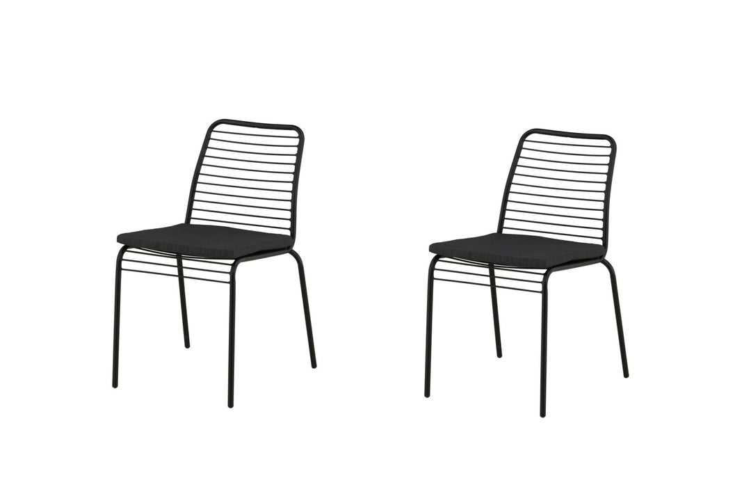 Venture Home Panjin Diningchair 2-pack Aluminium - Black /