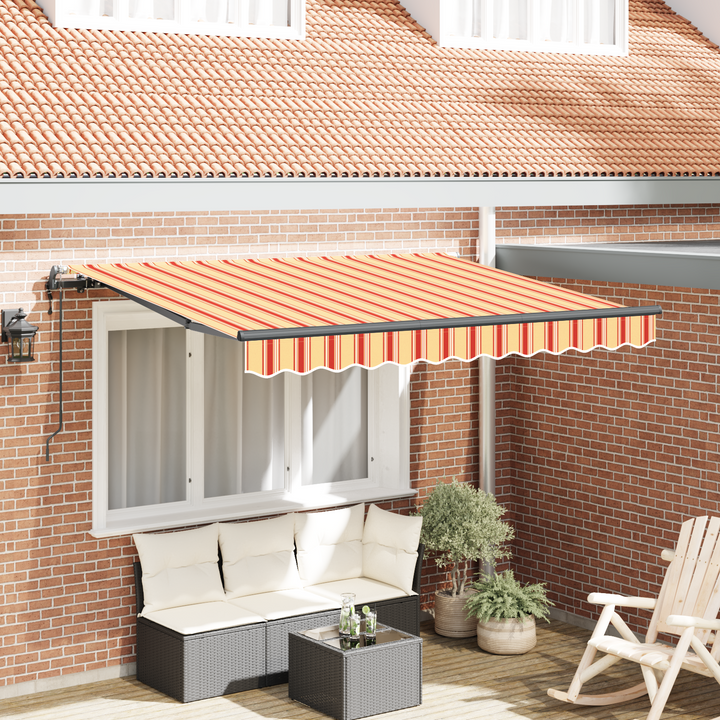 Utrækkelig Markise Gul og orange 250 x 200 cm Stof