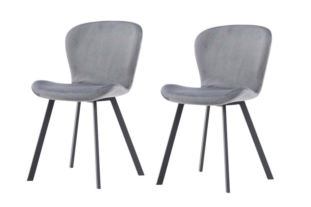Venture Home Lilja Dining Chair 2-pack - Black / Dark grey Fabric