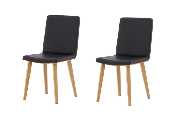 Venture Home Today Dining Chair 2-pack - Nature / Black PU