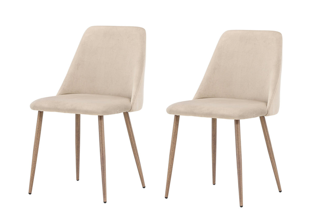Venture Home Night Dining Chair 2-pack - Dark walnut / Mocca / Brown Fabric