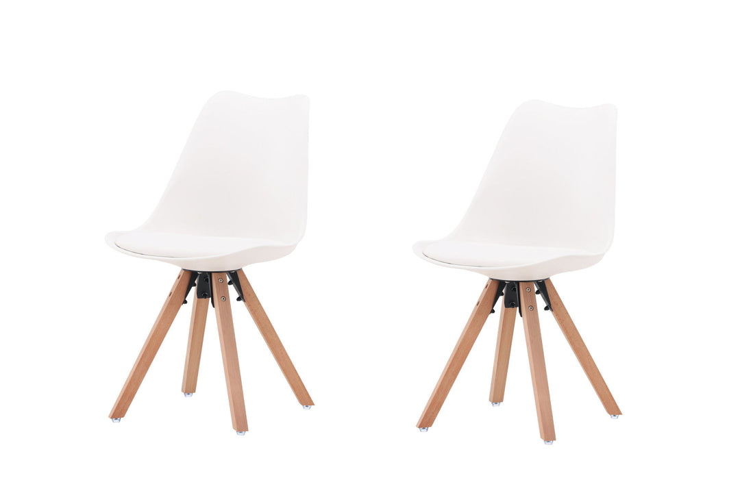 Venture Home Zeno Dining Chair 2-pack - Nature woodlook / White PP
