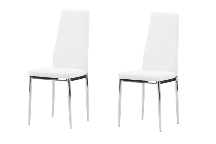 Venture Home Pastill Dining Chair 2-pack - Silver / White PU