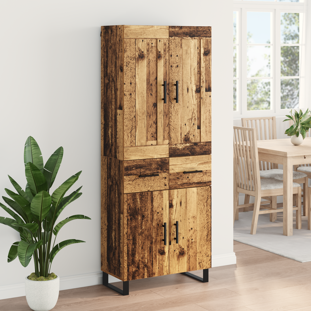 Highboard Gammelt træ 69,5 x 34 x 180 cm Konstrueret træ