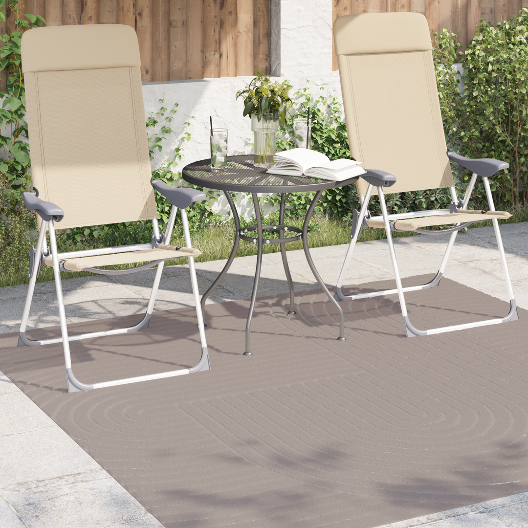 Områdetæpper Firkantet PALMERAS Beige 200 x 200 cm Polyester