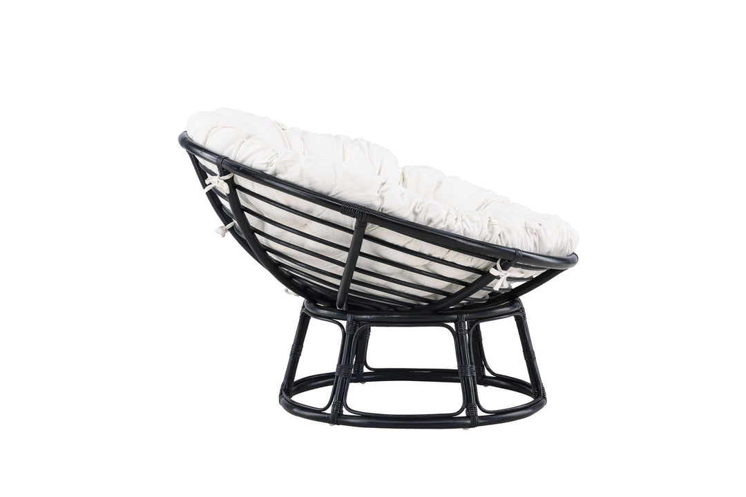 Venture Home Bonnie Loungechair - Black / Offwhite Polyester - Ersätter 7184-100