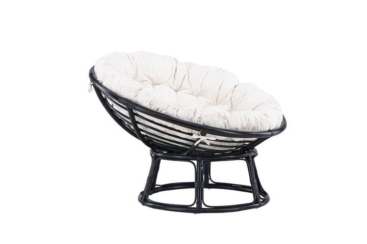 Venture Home Bonnie Loungechair - Black / Offwhite Polyester - Ersätter 7184-100
