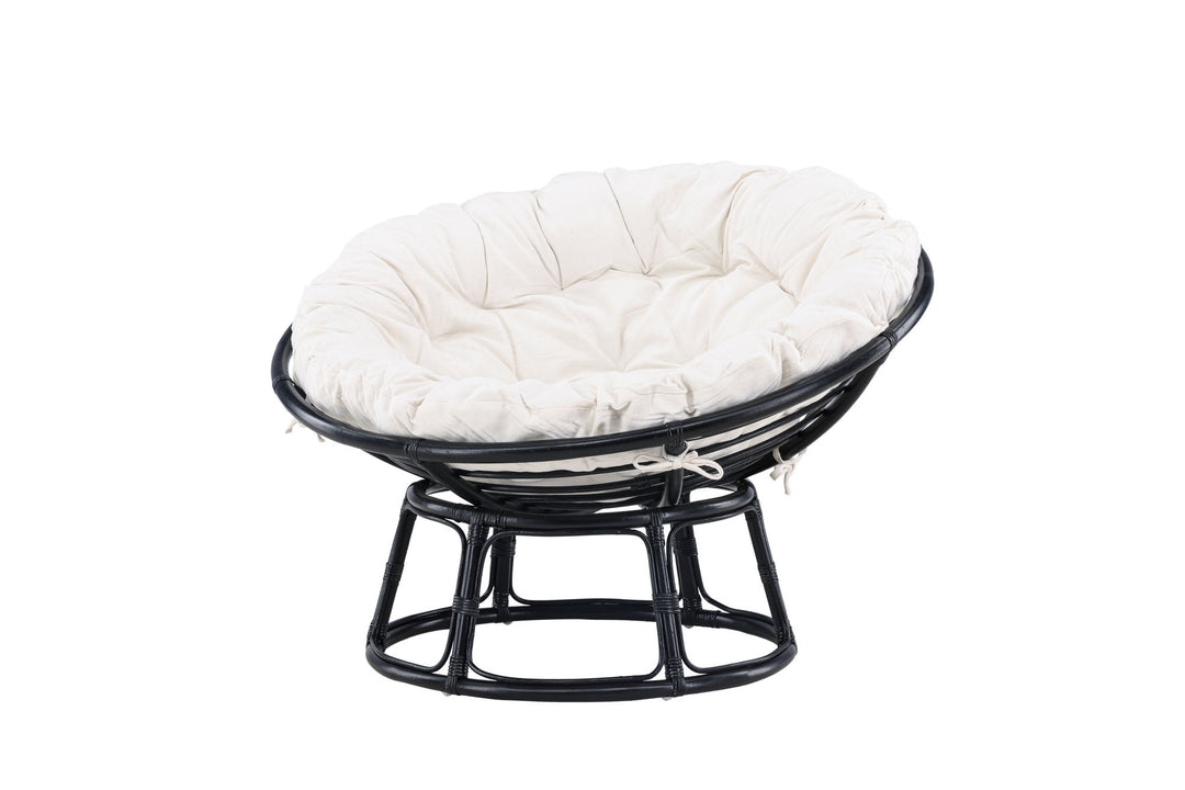 Venture Home Bonnie Loungechair - Black / Offwhite Polyester - Ersätter 7184-100