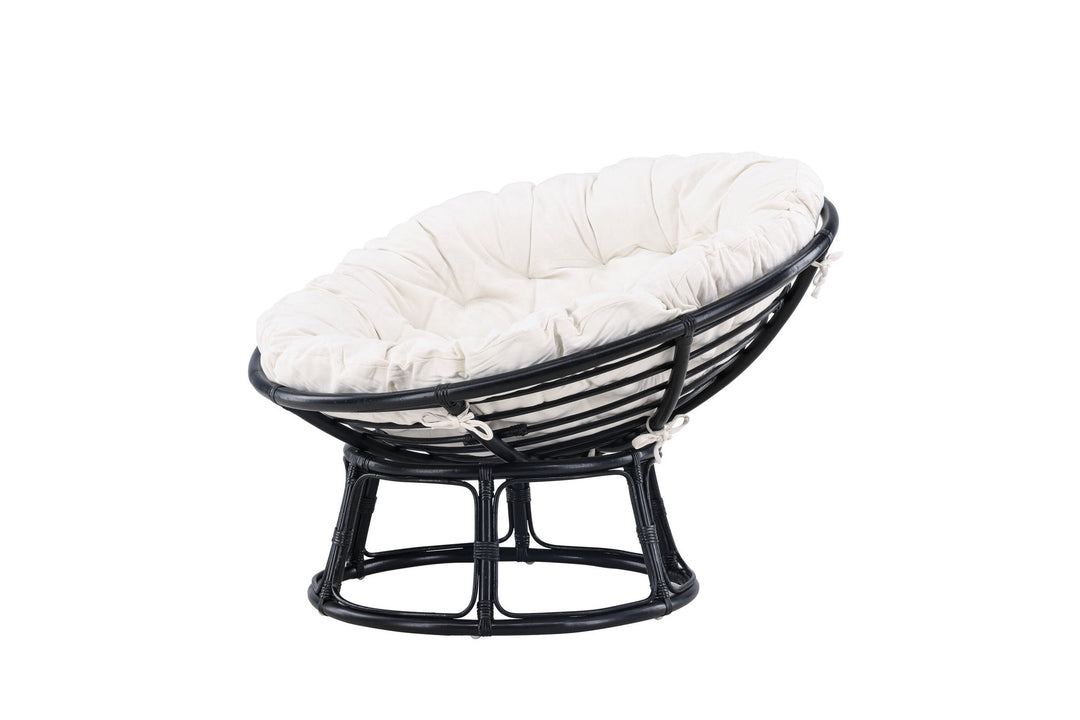 Venture Home Bonnie Loungechair - Black / Offwhite Polyester - Ersätter 7184-100