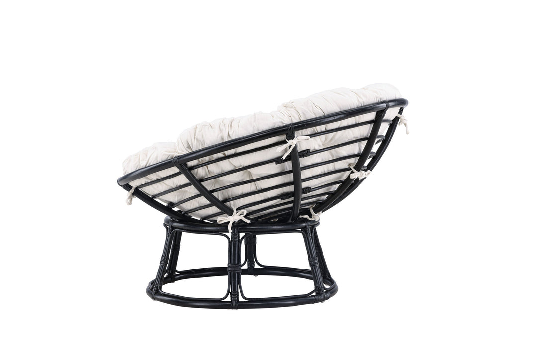 Venture Home Bonnie Loungechair - Black / Offwhite Polyester - Ersätter 7184-100