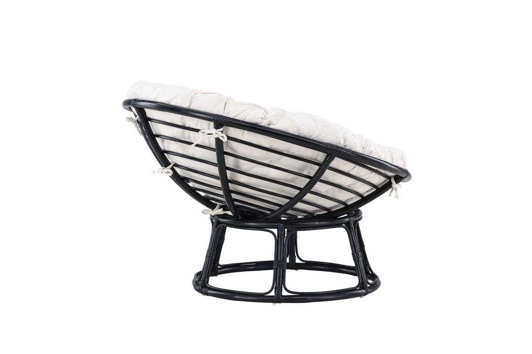 Venture Home Bonnie Loungechair - Black / Offwhite Polyester - Ersätter 7184-100