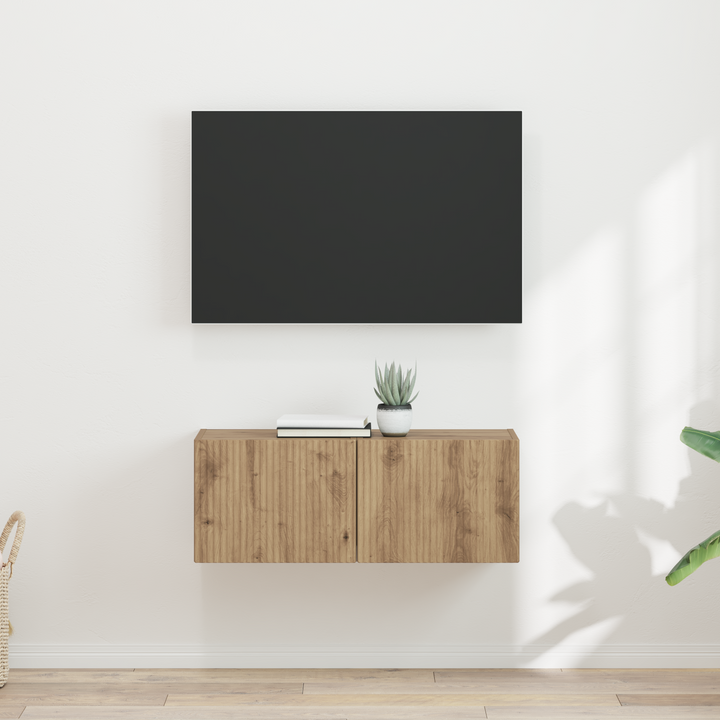 TV vægskab 2 pcs Artisan eg 39 x 31 x 29,5 cm Konstrueret træ