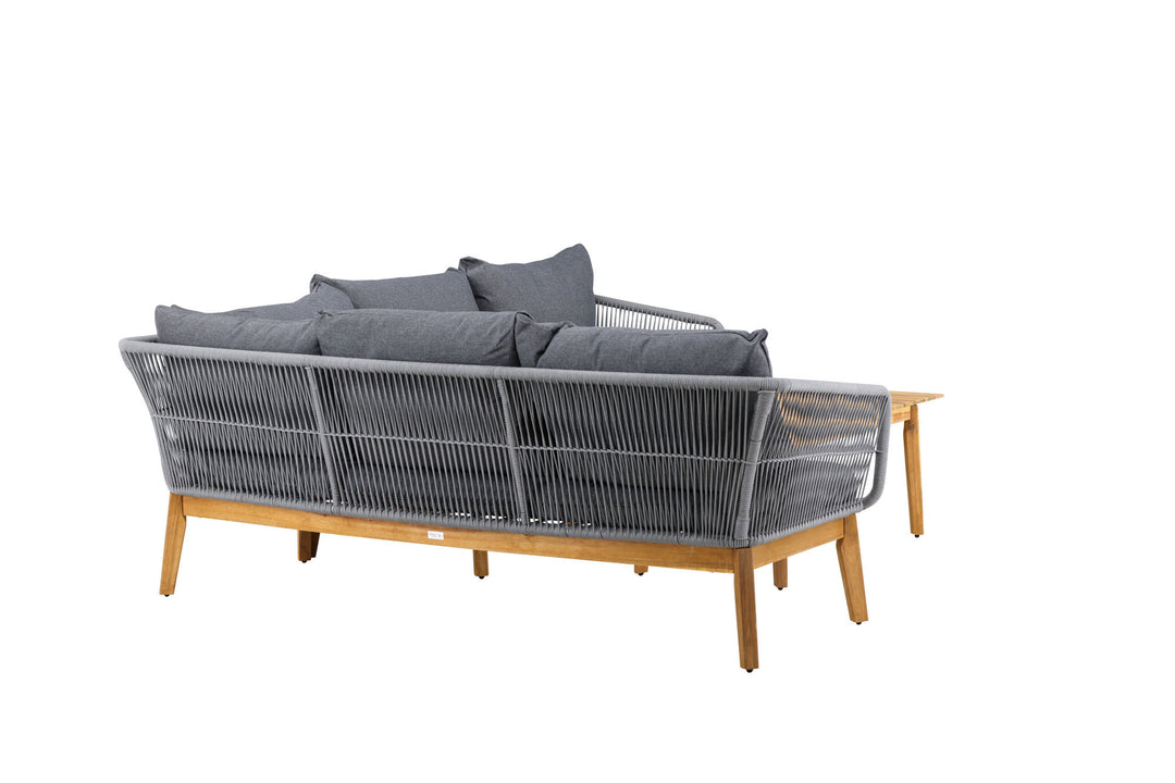 Venture Home Chania Corner sofa - Grey/Acacia