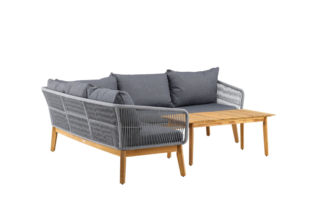 Venture Home Chania Corner sofa - Grey/Acacia