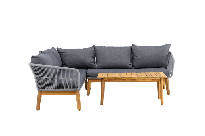 Venture Home Chania Corner sofa - Grey/Acacia