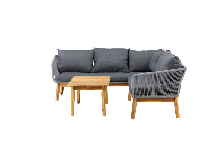 Venture Home Chania Corner sofa - Grey/Acacia