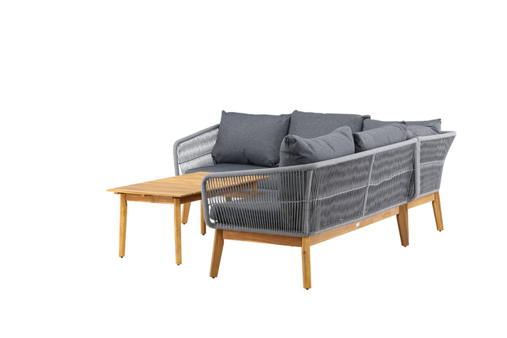 Venture Home Chania Corner sofa - Grey/Acacia