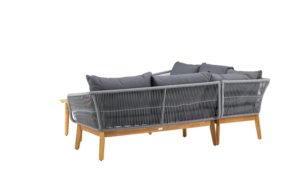 Venture Home Chania Corner sofa - Grey/Acacia