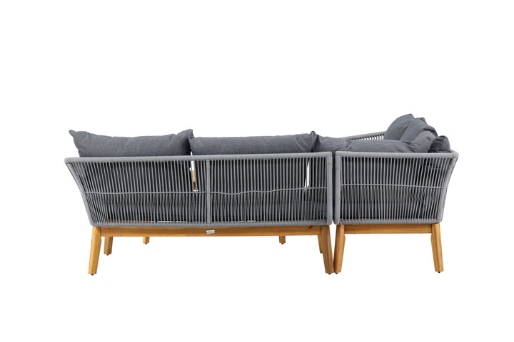 Venture Home Chania Corner sofa - Grey/Acacia